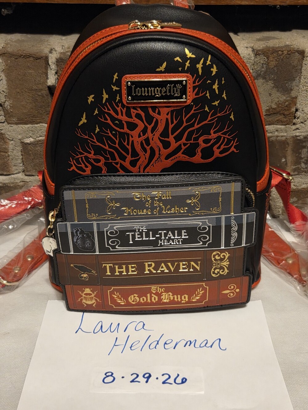 *EXCLUSIVE* Edgar Allen Poe Literary Horror Loungefly!!! HARD to FIND!! - Picture 5 of 5